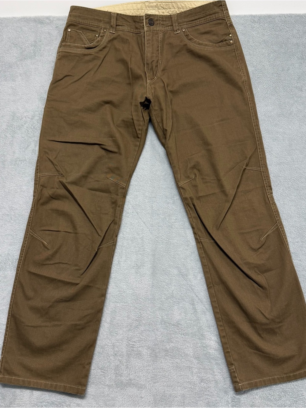 Kuhl Pants Mens 36x32 Brown Vintage Patina Dye EASY RYDR Outdoor Hiking Canvas